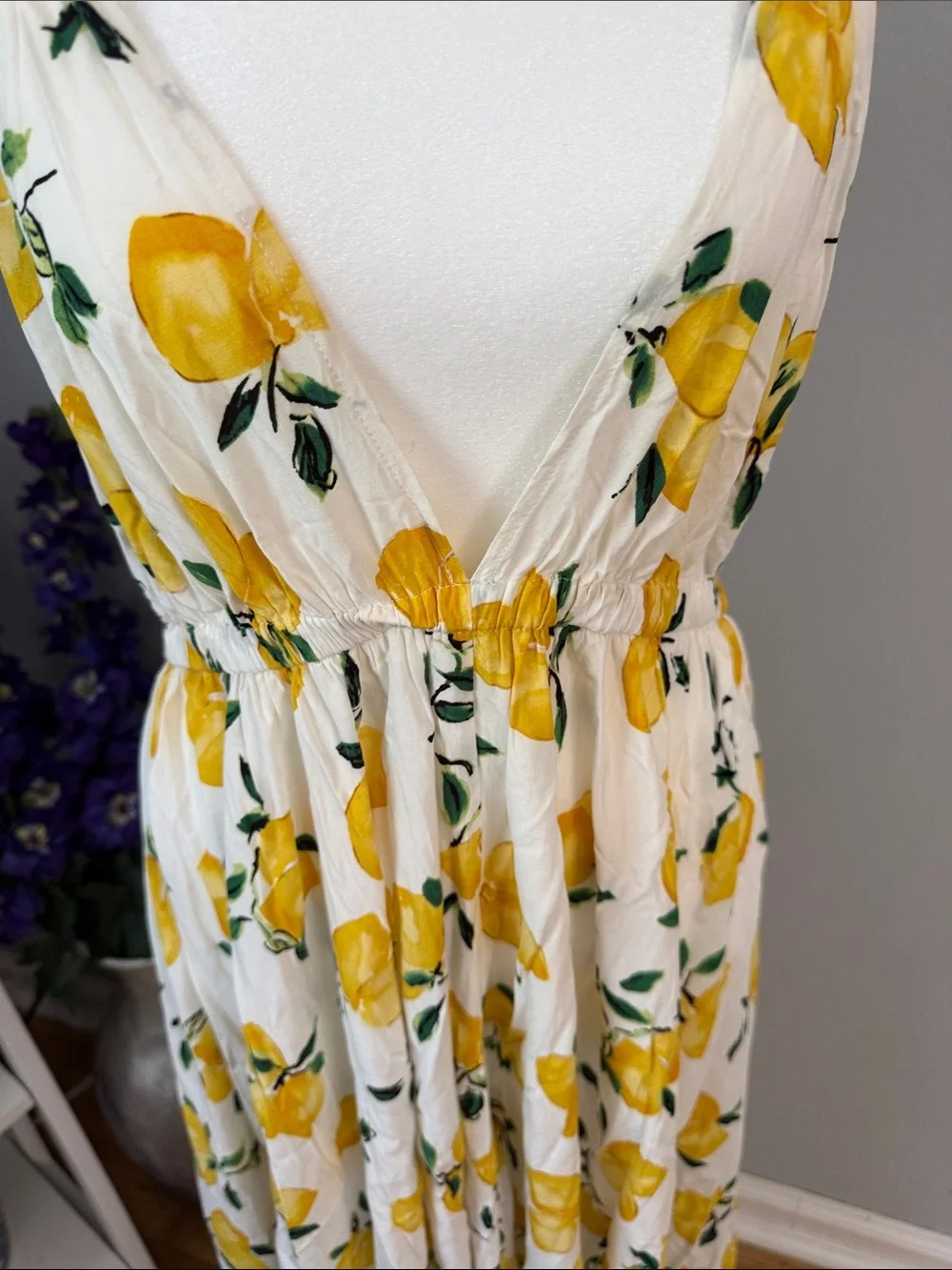 kate spade Yellow Floral Spaghetti-Strap Maxi Dress